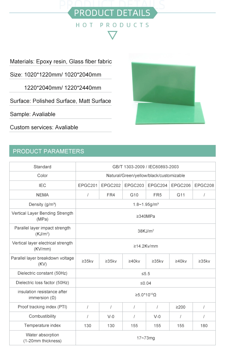 China Factory G10 Fr4 Epoxy Resin Sheet Glass Fiber Board with Halogen Free Epoxy Resin Fiberglass Prepreg Sheet