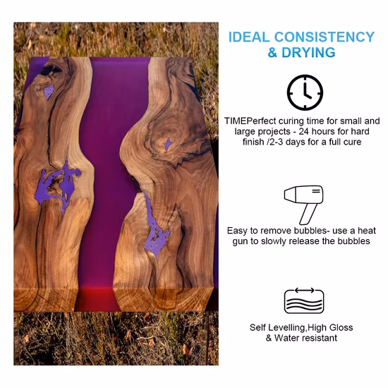 프리미엄 에폭시 주조 수지 테이블용 마이크로 버블 에폭시 수지 없음